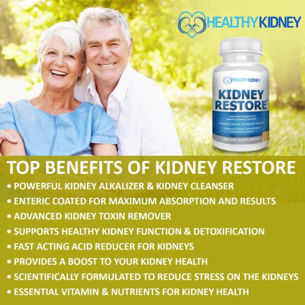Envase suplemento renal Kidney Restore para función normal