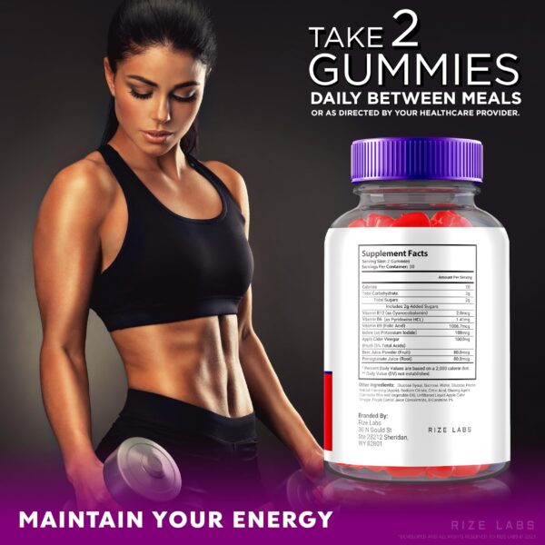 Detalle gomitas Metabolix Labs Keto Plus ACV sabor