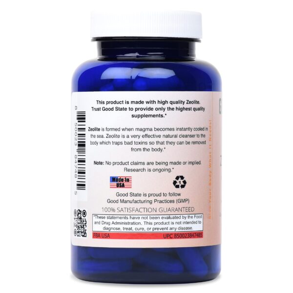 Frasco Zeolite Clinoptilolite con cápsulas