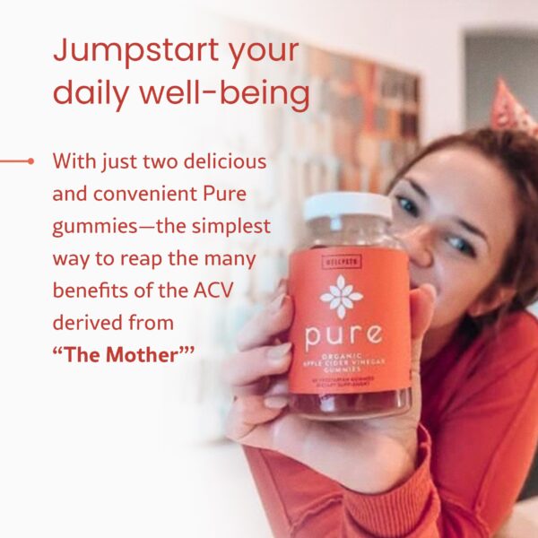 Detalle gomitas vinagre sidra manzana WellPath paquete de 3