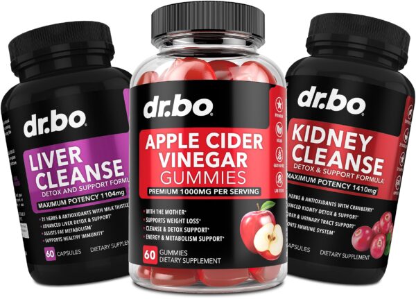 Gomitas ACV y cápsulas detox hígado riñones Dr. Bo