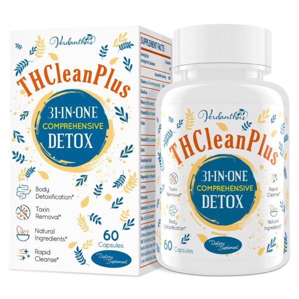 Frasco de cápsulas detox Verdanthus 31 en 1 para hígado y cuerpo