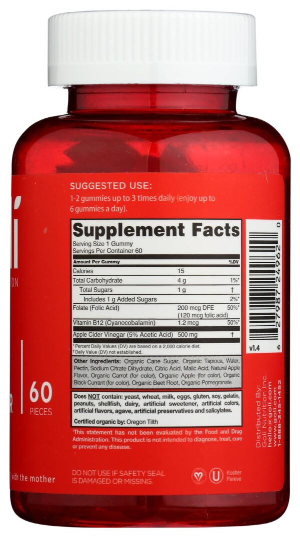 Vitaminas gomitas Goli Nutrition para inmunidad y detox 60 unidades