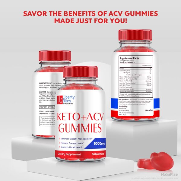 Liberty Bites Keto ACV gomitas para apoyo en dieta keto