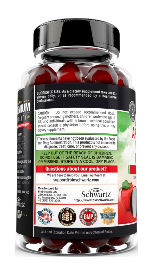 Gomitas vinagre manzana BioSchwartz saludable y vegano