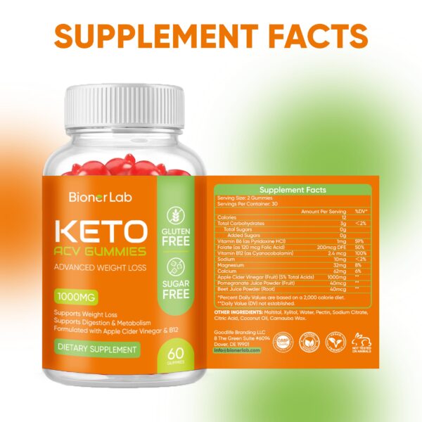 Bote de gomitas ACV para dieta adelgazar y digestión