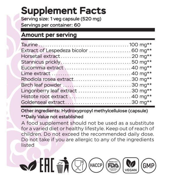 RaDoTech Edema Relife suplementos edema y retención líquidos