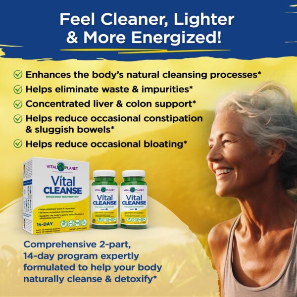 Vital Planet Vital Cleanse frasco con cápsulas naturales