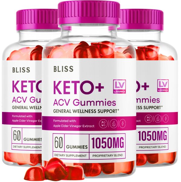 Bliss Keto ACV Gummies paquete de 3 apoyo pérdida de peso