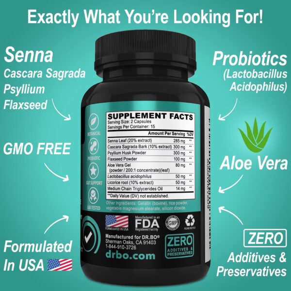 Suplemento herbal para detox de colon y apoyo intestinal DR. BO