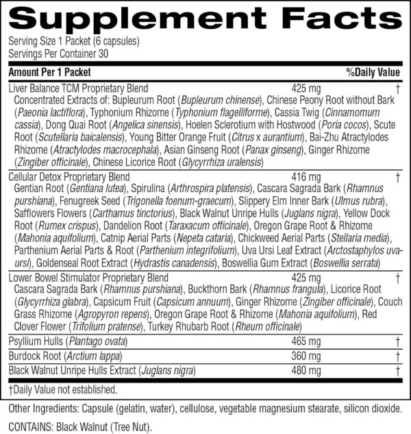 Suplemento Nature's Sunshine Tiao He limpieza clásica herbal
