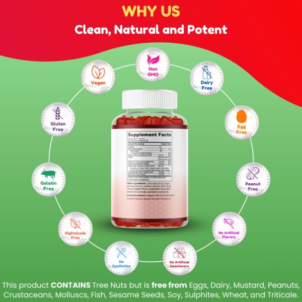 Paquete de 60 gomitas vinagre sidra de manzana Shifaa Nutrition