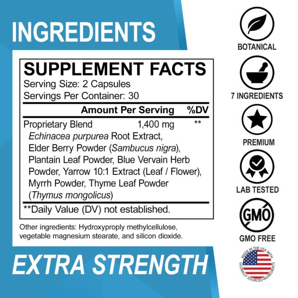 Paquete de 60 pastillas para limpieza y desintoxicación del sistema linfático