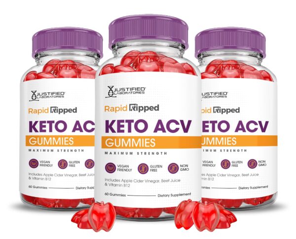 Gomitas keto acv rapid ripped 3 pack sin gluten