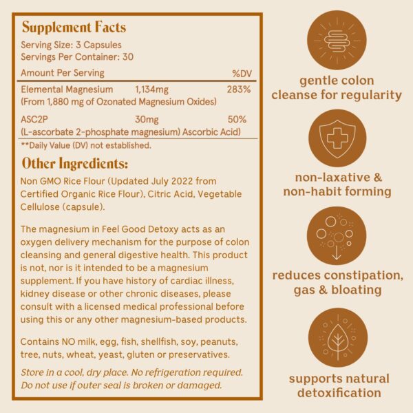 Solluna suplemento detox óxido de magnesio oxigenado y vitamina C