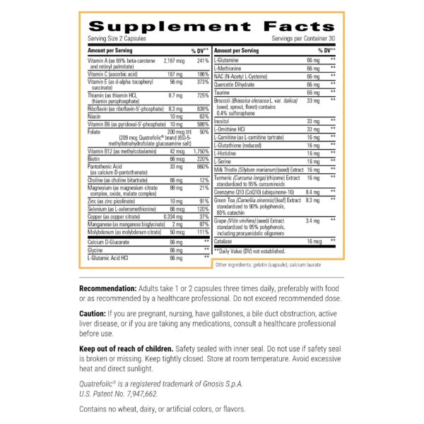 Detoxication Factors etiqueta frontal del suplemento