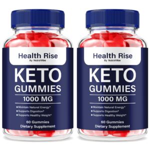 Frasco de NutraVibe Health Rise Keto ACV gomitas