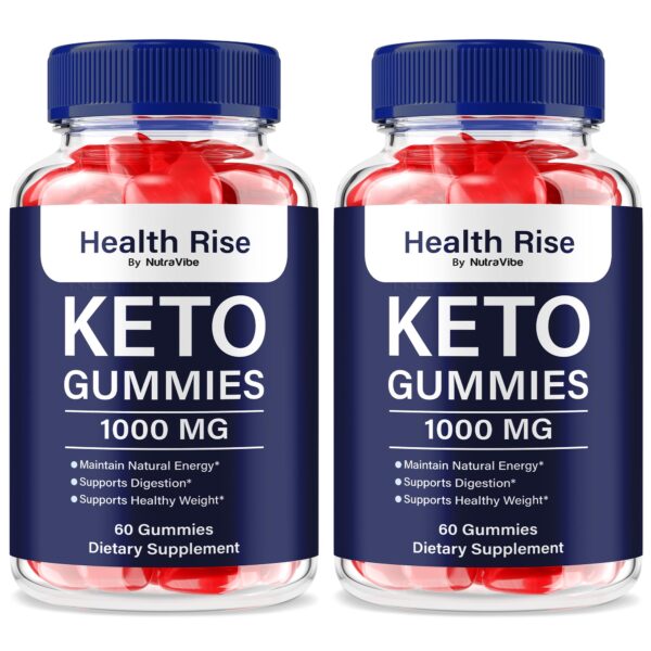 Frasco de NutraVibe Health Rise Keto ACV gomitas