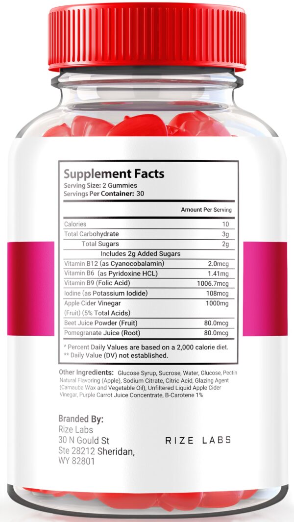 Empaque gomitas keto ripped acv para apoyo peso saludable