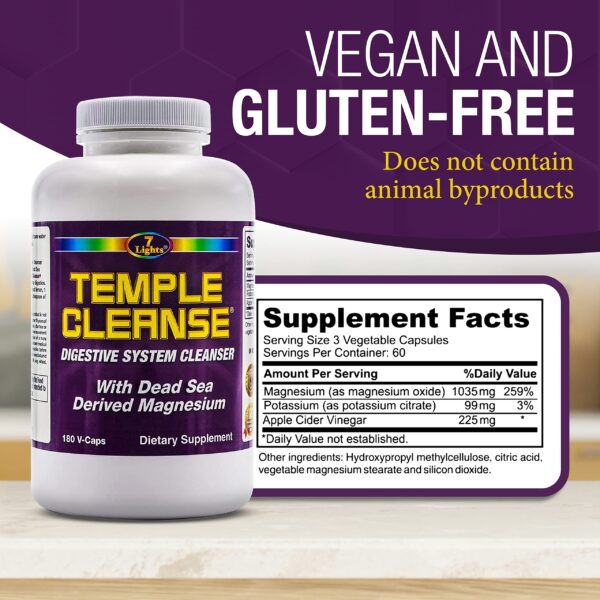 Suplemento digestivo Temple Cleanse con magnesio y oxígeno Mar Muerto