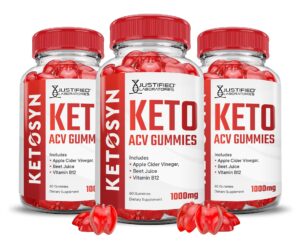 Gomitas Ketosyn Keto ACV 1000mg vinagre manzana paquete 3