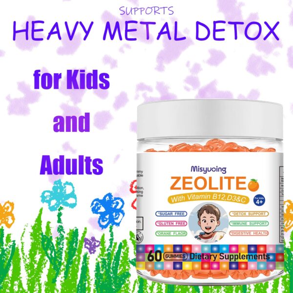 Gomitas de zeolita molecular vitaminas B12 D3 C Misyvoing 60 unidades