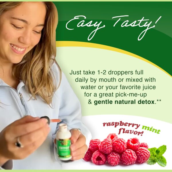 ZETOX detox líquido con sabor a menta y frambuesa para niños