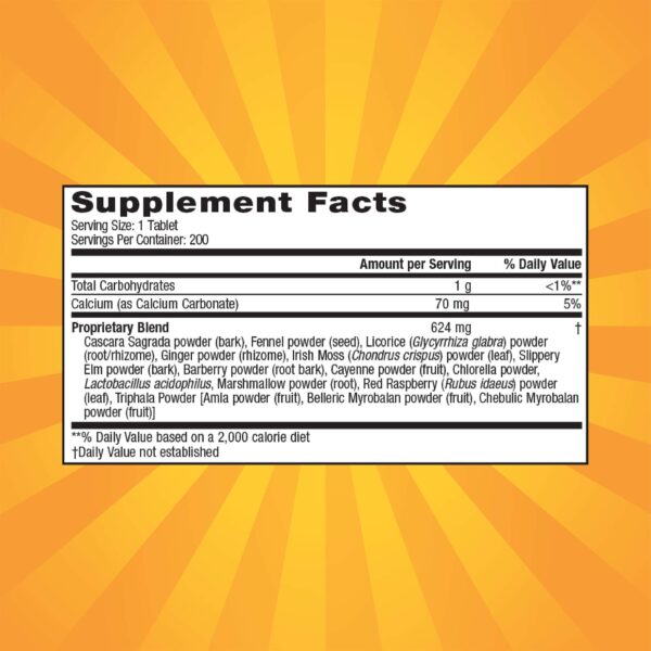 Etiqueta del producto Super Cleanse de Nature's Secret