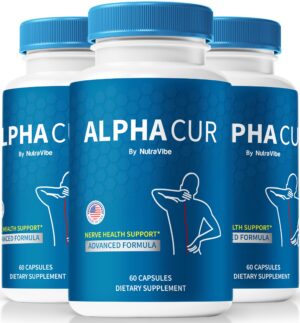 Paquete 3 cápsulas AlphaCur apoyo salud nerviosa