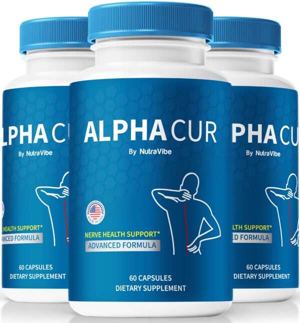 Paquete 3 cápsulas AlphaCur apoyo salud nerviosa