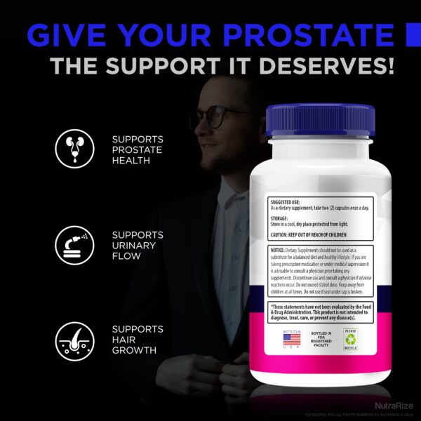 paquete NutraRize EZ Prostate suplemento para próstata y bienestar