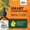 Suplemento detox nogal negro vegan Wild & Organic botella 2 fl oz