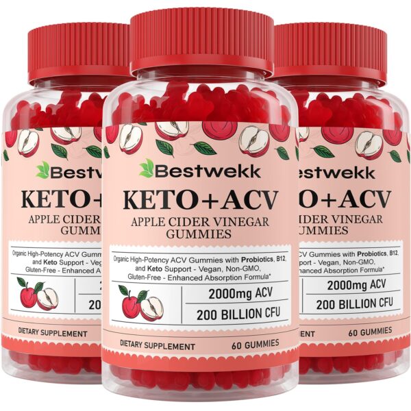 Gomitas vinagre de sidra de manzana máxima potencia con probióticos