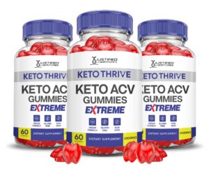 Paquete 3 gomas Keto Thrive ACV 2000MG para pérdida peso