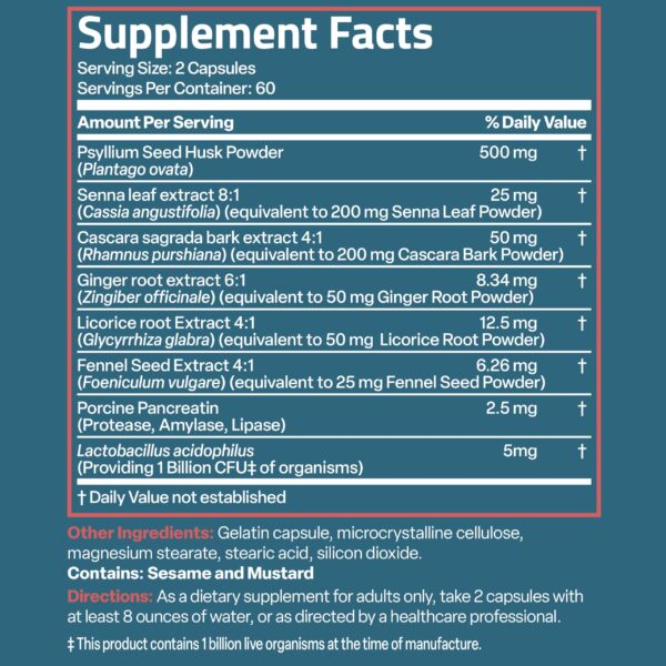 Bronson Advance colon cleanse suplemento con enzimas digestivas