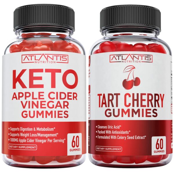 Gomitas keto vinagre sidra manzana y cereza ácida Atlantis Nutrition