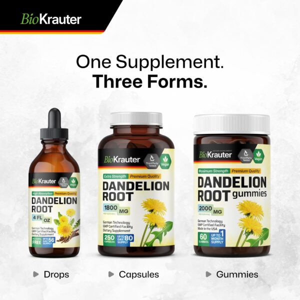 Cápsulas para salud hepática y renal BIO KRAUTER raíz diente de león