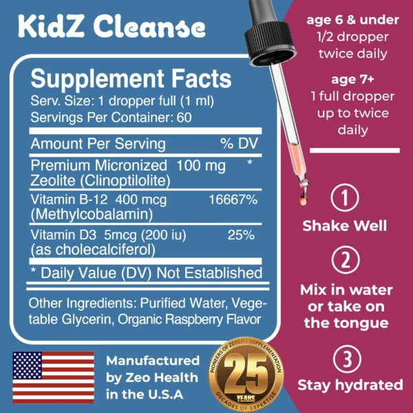Kidz Cleanse fórmula líquida para detox y desarrollo saludable