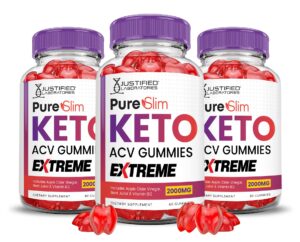 Paquete de 3 Pure Slim gomitas de vinagre de manzana 2000MG keto