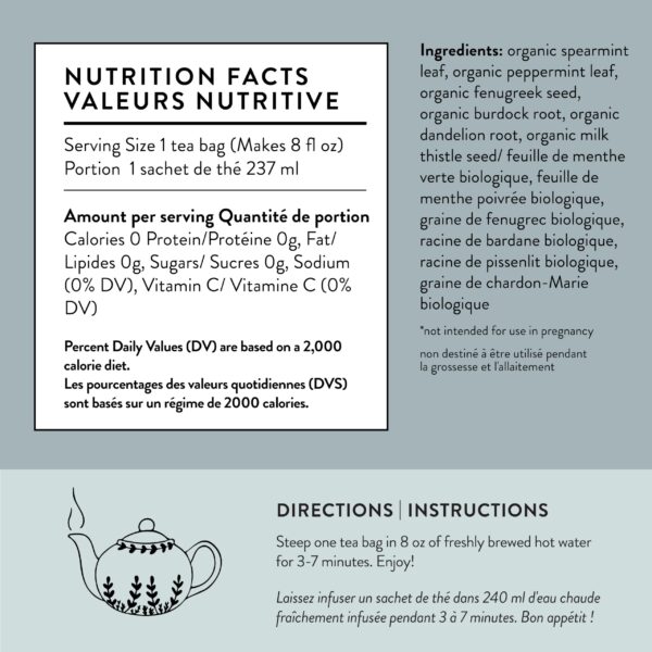 Té Moontime limpieza y purificación con ingredientes naturales orgánicos