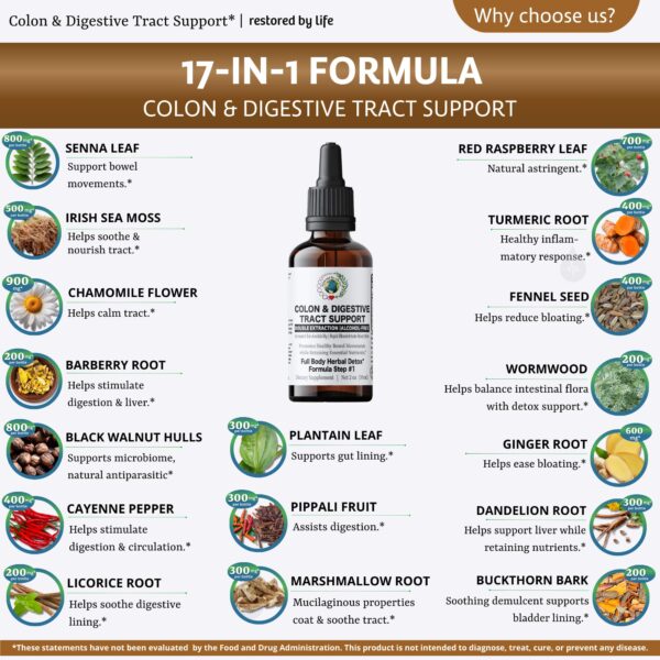 Soporte para limpieza digestiva extracto líquido 2 oz