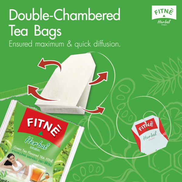 FITNE té verde herbal detox limpieza suave doble cámara bolsitas