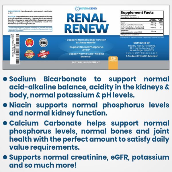 Cápsulas Renal Renew para reparación y soporte de la salud renal Cápsulas Renal Renew para reparación y soporte de la salud renal