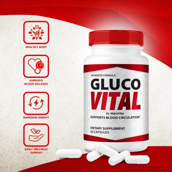 Envase de Gluco Vital en estante