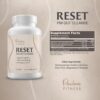 Frasco suplemento detox Paulina FITNESS Reset para salud intestinal