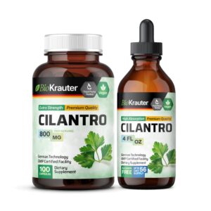 Frasco BIO KRAUTER cápsulas de cilantro 100 unidades