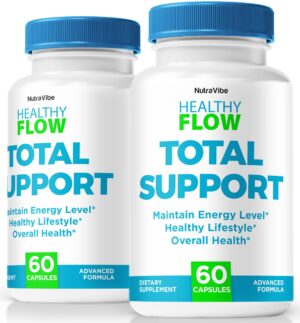 Frasco de cápsulas Healthy Flow NutraVibe paquete doble