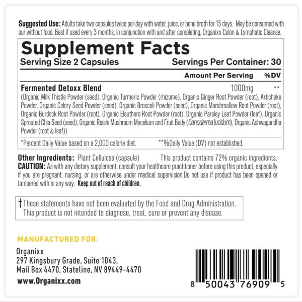 Organixx suplemento detox con ingredientes naturales premium Organixx suplemento detox con ingredientes naturales premium