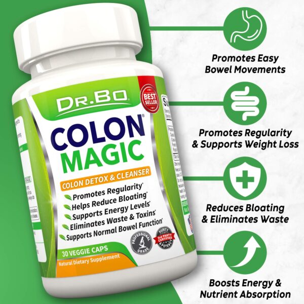 Capsulas Colon Cleanse suplemento digestivo natural
