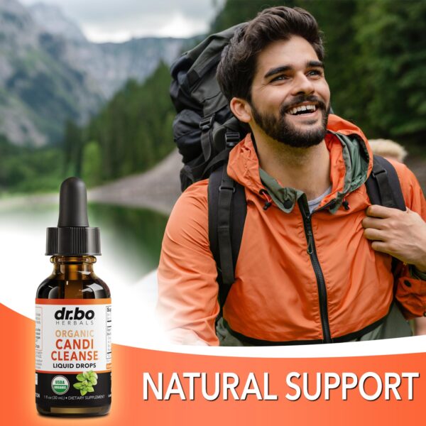 envase gotas candi cleanse aceite orégano natural para salud intestinal